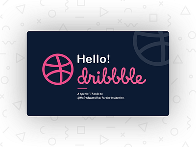 Hello Dribbble! debut design first shot geometric hello dribbble