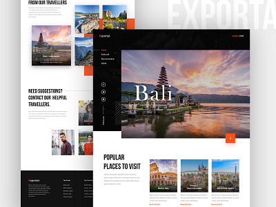 Travel Blog Landing Page booking debut landing page tour travel travel blog trip ui uidesign website design