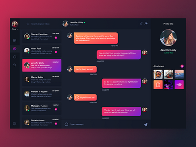 Messaging/Chatting Web App 2018 trends activity chat chatting app contact dashboard ui ios log media messaging app messenger people template trendy design web web app