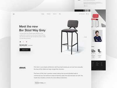 Product Showcase Lading Page chair color design ecommerce furniture landing page product product catalog product showcase sofa ui ux uidesign website design