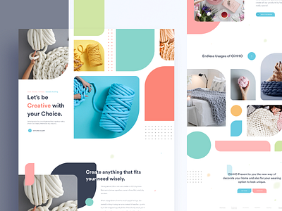OHHiO Product Landing Page blanket colorful design landing page ohhio product branding typography ui ui design ux design web design web design 2019 website
