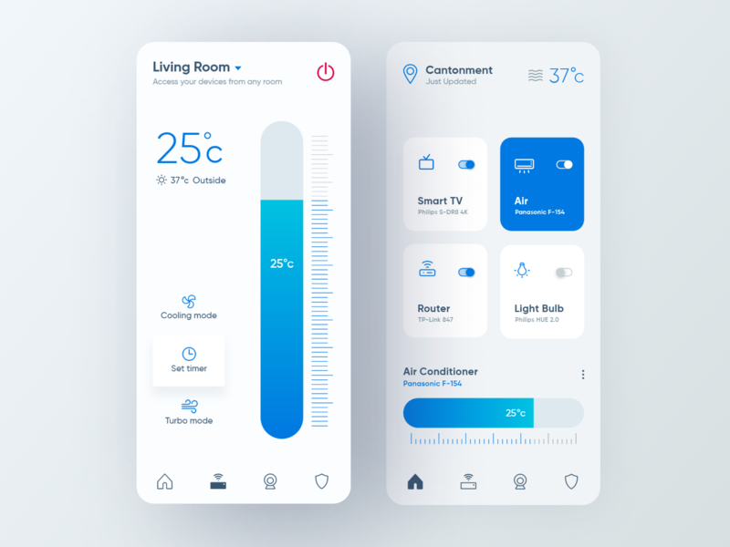 Smart Home App by Mizanur Rahman Remon for Crunchy on Dribbble