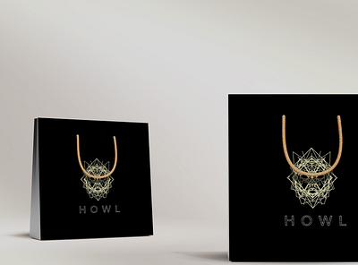 HOWL Stationary branding design illustration logo typography