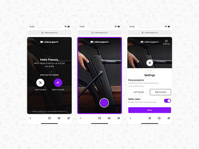 Personalisation app delight minimal product design recording ui ux video web