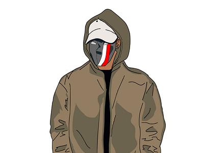 Army Styled Hooded Masked Character