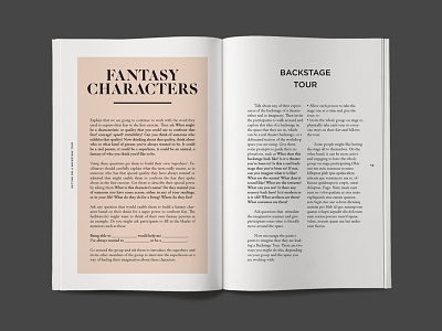 A BackstAGE Tour design editorial layout print typography