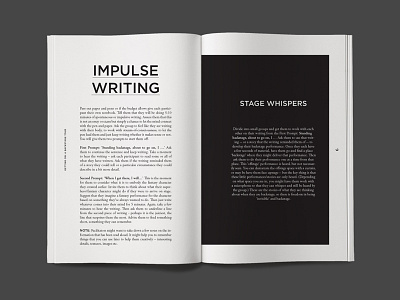 A BackstAGE Tour design editorial layout print typography