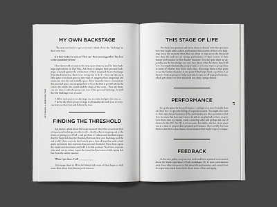 A BackstAGE Tour book design editorial graphic layout print