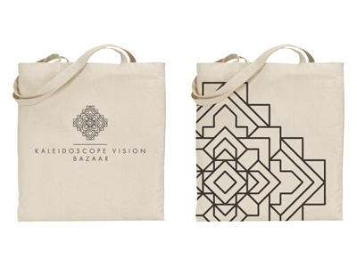 Kaleidoscope Vision Bazaar Tote application branding collateral identity logo print tote