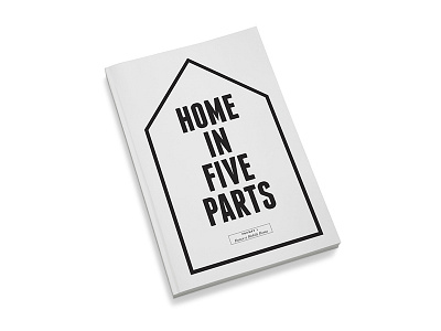Home in Five Parts brochure design graphic print typography