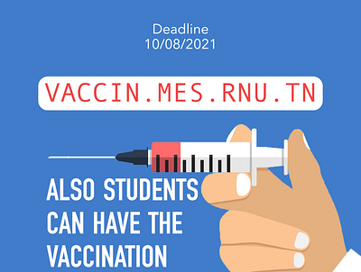 Also students can have the VACCINATION graphic design poster typography