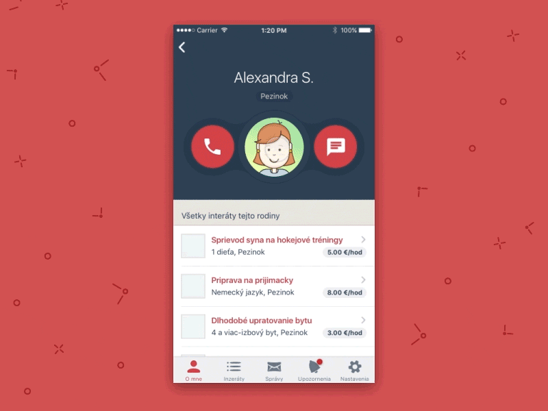 User detail elastic scrolling effect by Peter Blazej on Dribbble