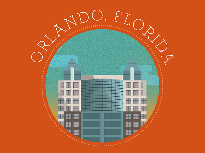 Orlando Florida Suntrust Building building icon illustration