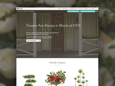 Natural Decorations Site Launch design flowers layout responsive website