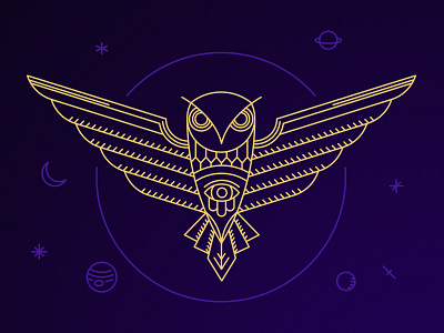 Space Owl lines monoweight owl space