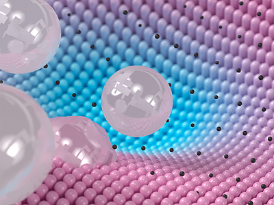 Candy Land bubbles c4d render surrealism