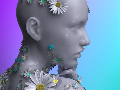 Flower Power 3d c4d flowers illustration render