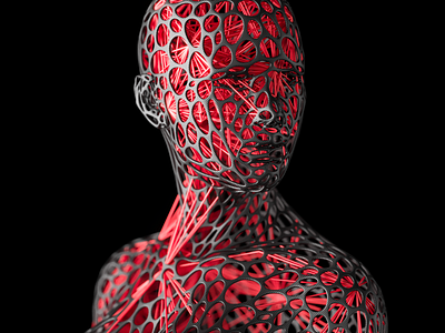 nervous system c4d illustration render voronoi
