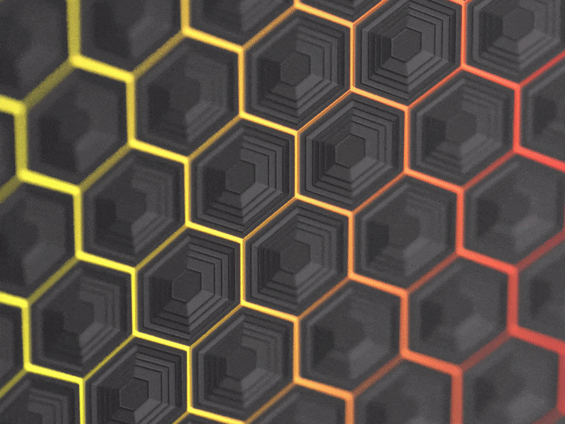 blockade abstract c4d color gradient hexagon pattern rainbow render texture