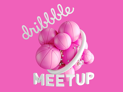 Dribbble Meetup 3d dribbble meetup render