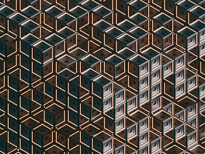 Some Cubes 3d abstract c4d cinema4d cube geometry illustration inspiration pattern render texture