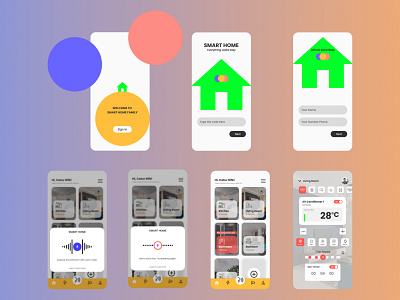 Smart Home App branding mobile smart home ui