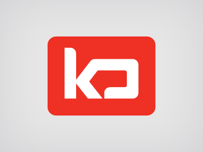 KD Logo branding d icon identity k kd logo red