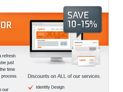 Save 10 - 15% (Newsletter Promo) discount email icon newsletter promo sale