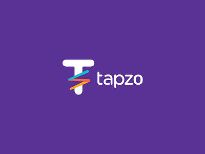 Tapzo Logo android app brand logo ios purple