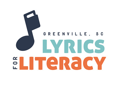 Lyrics For Literacy book branding design graphic ideas illustration logo logos lyrics mark music notes