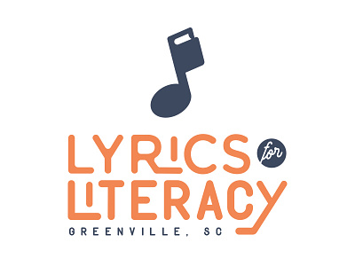 Lyrics For Literacy 2 book branding design graphic ideas illustration logo logos lyrics mark music notes