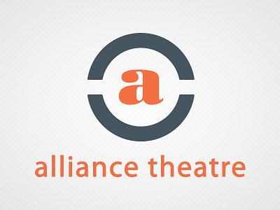 Alliance Theatre Logo altanta art brand concept design frown logo orange smile theatre type