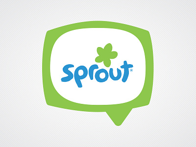 Sprout TV Print Logo brand children design good green logo mark program sprout tv