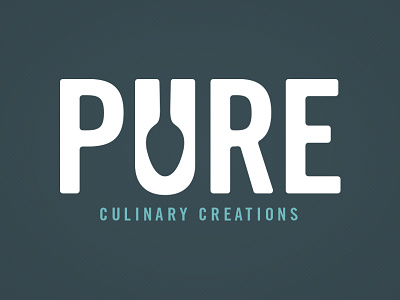 FINAL Approved Pure Logo branding catering colors culinary design food good logo restaurant spoon type typography