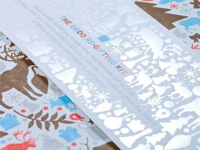 BBDO Atlanta Holiday card christmas design illustration jeff oehmen wrapping paper