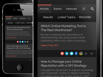 Marketing Site (Responsive) app dark mobile responsive tool