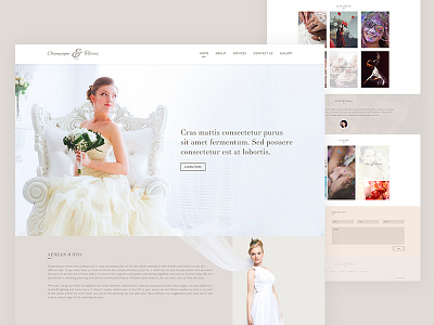 Champagne & Tiara champagne user interface design web design web development