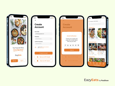 EazyEats - Food Ordering App UI/UX Design