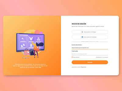 Login web ecommerce design illustration ui ux