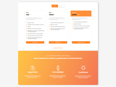 Diseño UI. Planes para una plataforma de Marketplace. design illustration ui ux