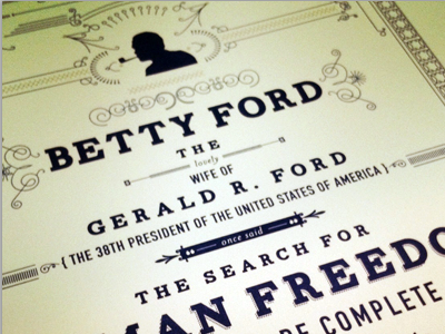 Letterpress first lady poster series 1/2