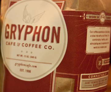 the front of gryphon... letterpress packaging