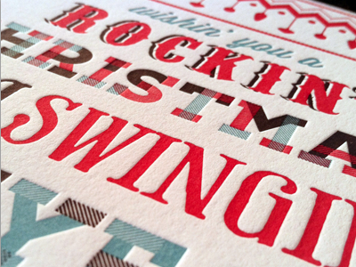 Letterpress Holiday Card holiday letterpress typography