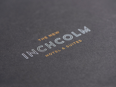 Inchcolm detail boutique branding foil hotel identity logo