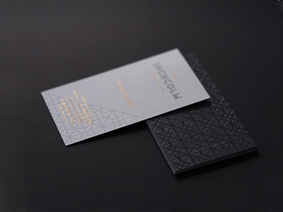 Inchcolm Cards boutique branding business cards foil hotel identity logo