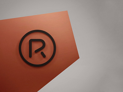 Recreo black copper icon logo r