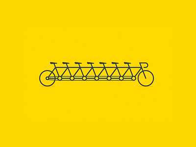 Tandem bike cycling tandem teamwork yellow