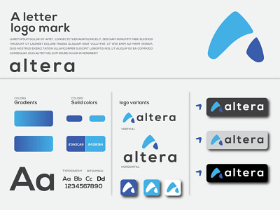 A letter logo mark concept