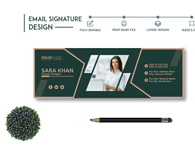 Simple Email Signature Template contact