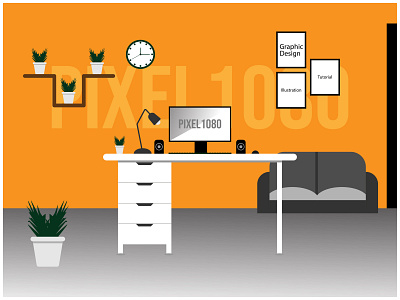 Office Illustration 3d animation brand identity branding company concept design digital art illustration modern art motion graphics office ui vector